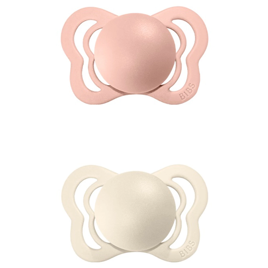 BIBS® Schnuller Couture Ivory  Blush Latex 6-36 Monate, 2 Stk.