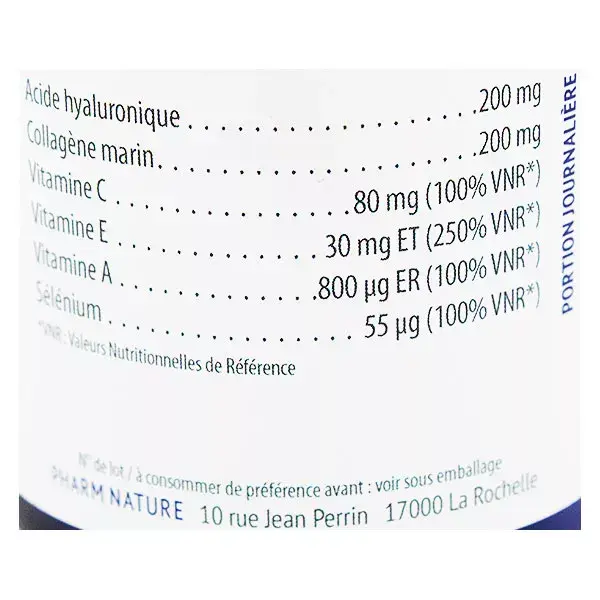 Pharm Nature Micronutrition Acide Hyaluronique et Collagène 60 gélules
