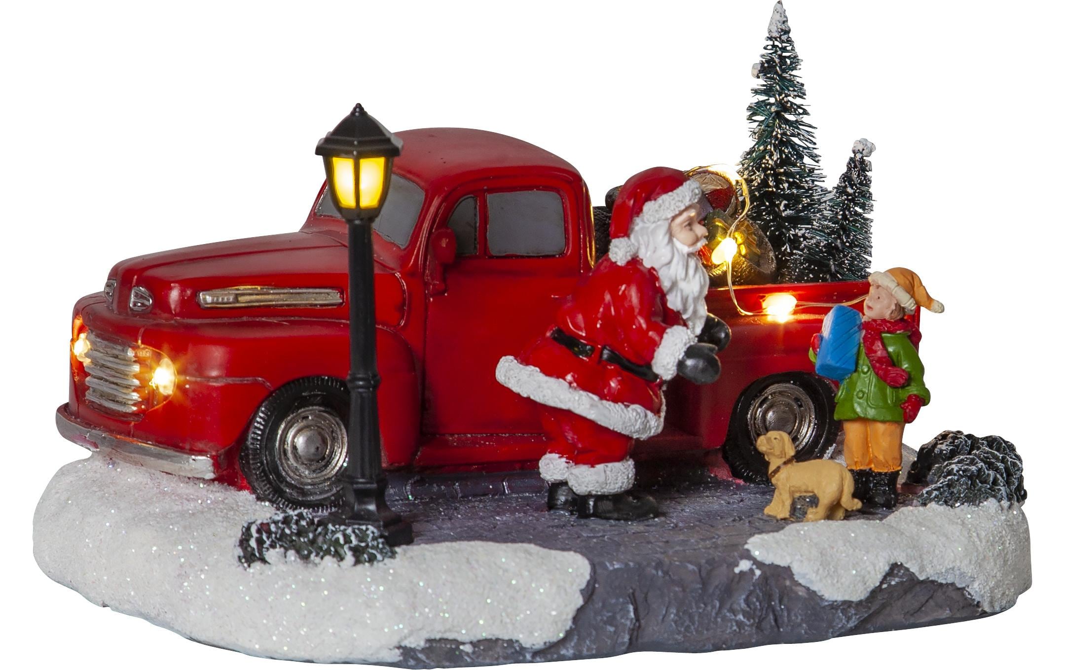 LED-Figur Merryville 9 LED, 20 cm, indoorWeihnachtsmann mit Kind
