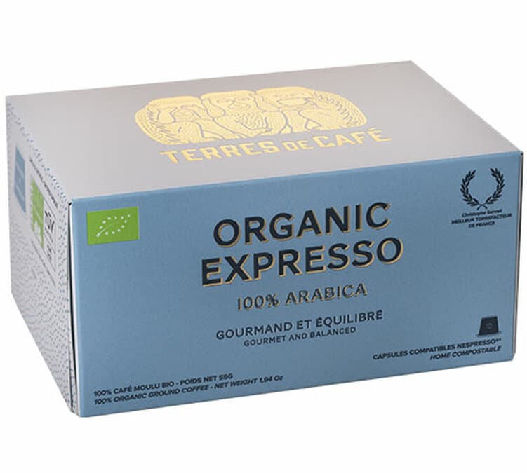 10 capsules Organic Expresso Bio -  compatibles Nespresso®- TERRES DE CAFE