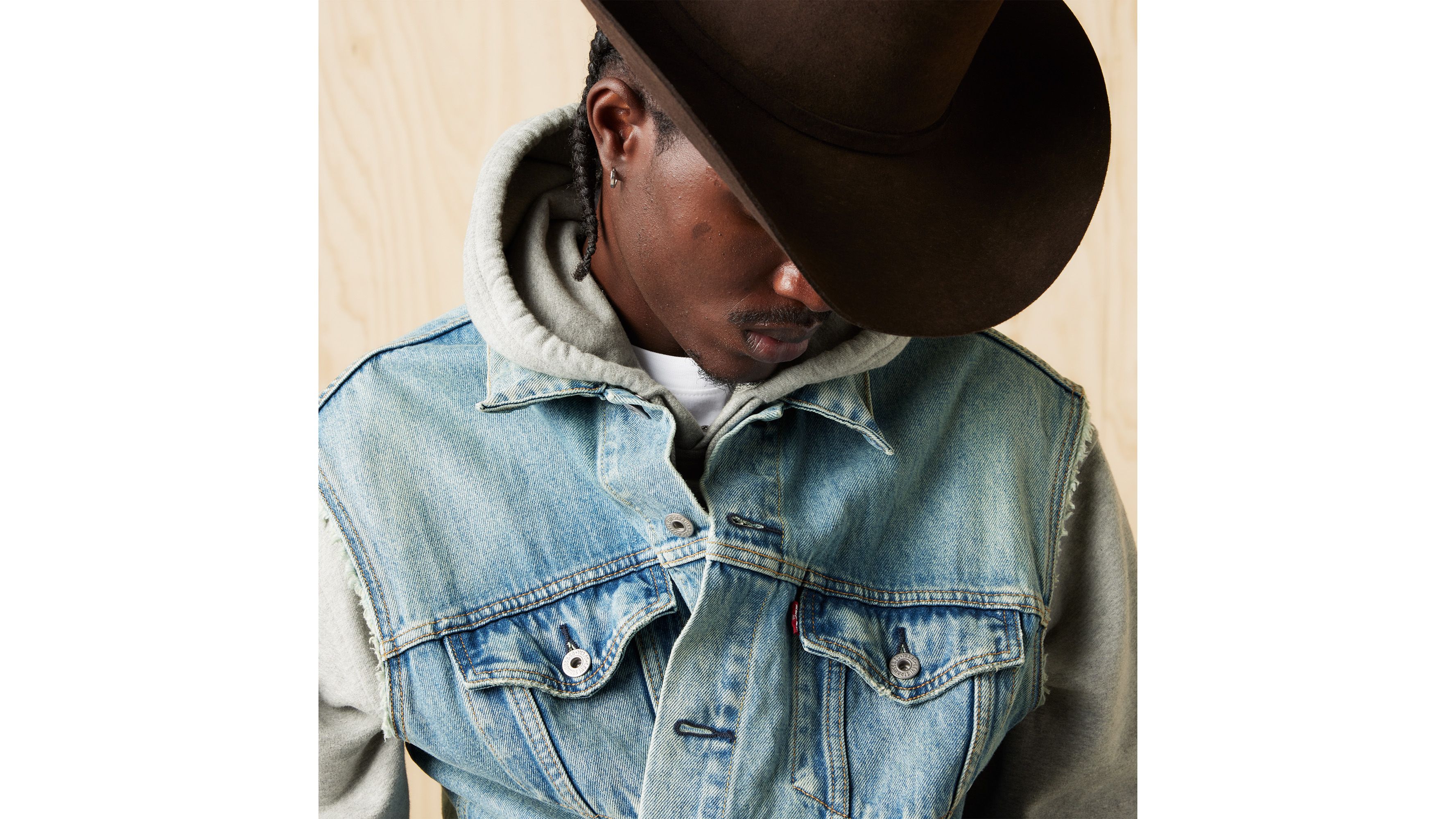 Veste Trucker relaxed - Kentucky Blue Vest - Bleu