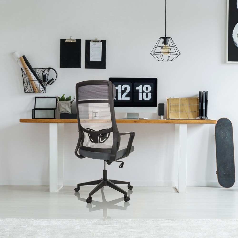 Home Office Bürostuhl NEKEO Stoff/Netzstoff mit Armlehnen hjh OFFICE