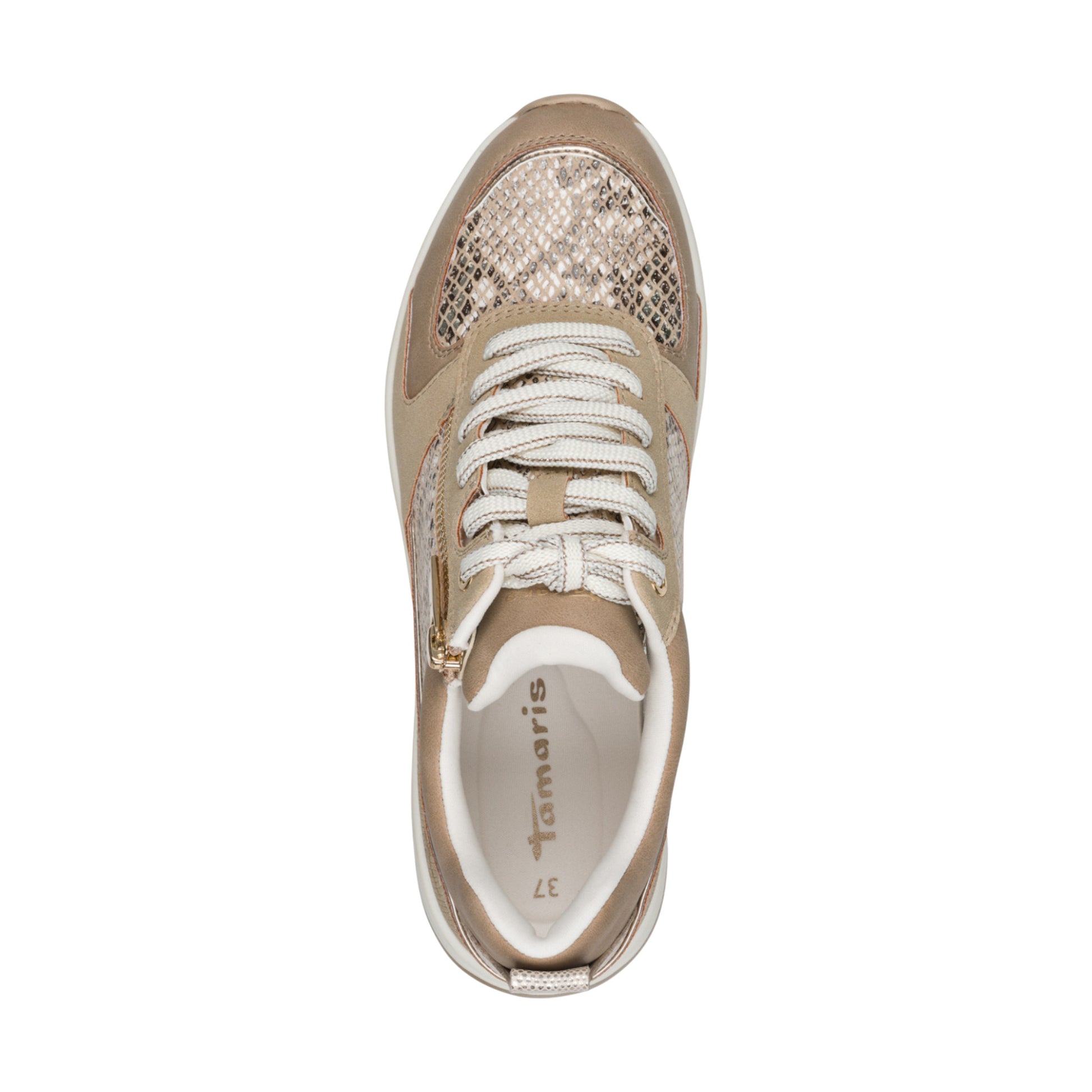 Sneakers, kvinder, beige snake