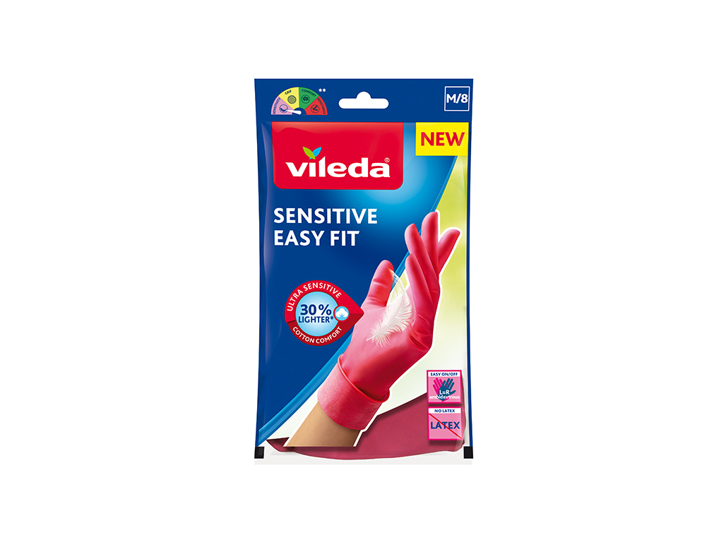 LUVAS VILEDA SENSITIVE EASY FIT TAMANHO M