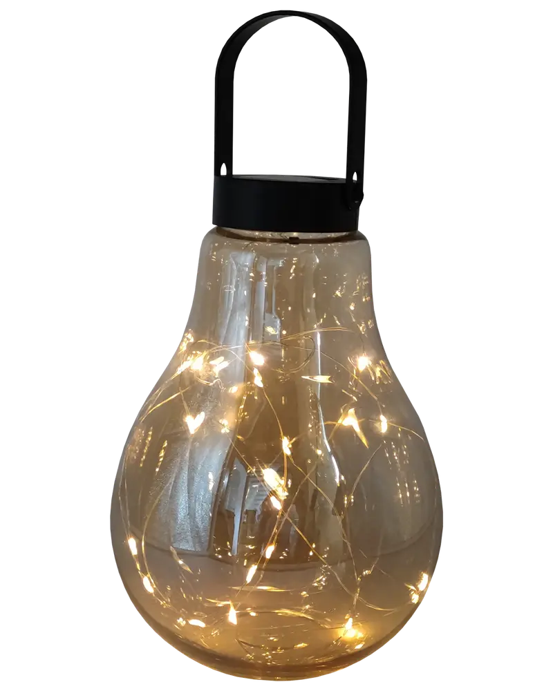 Sartano Solcellelampe Khaya glaspære H. 20 cm