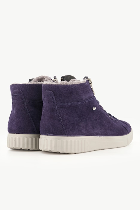 Jomos Leder-Sneaker, Zipper, Fleecefutter, Weite H