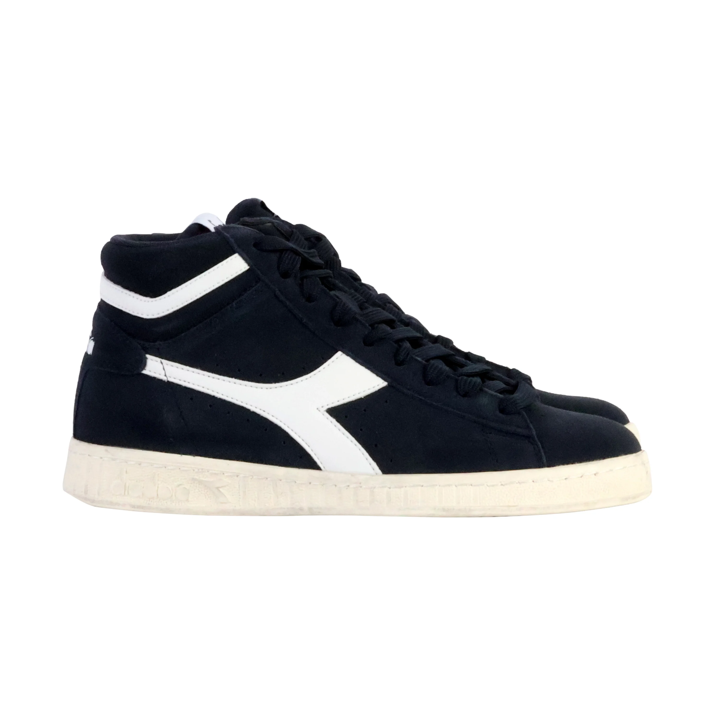 Basket montante cuirgame high suede waxed | Noir