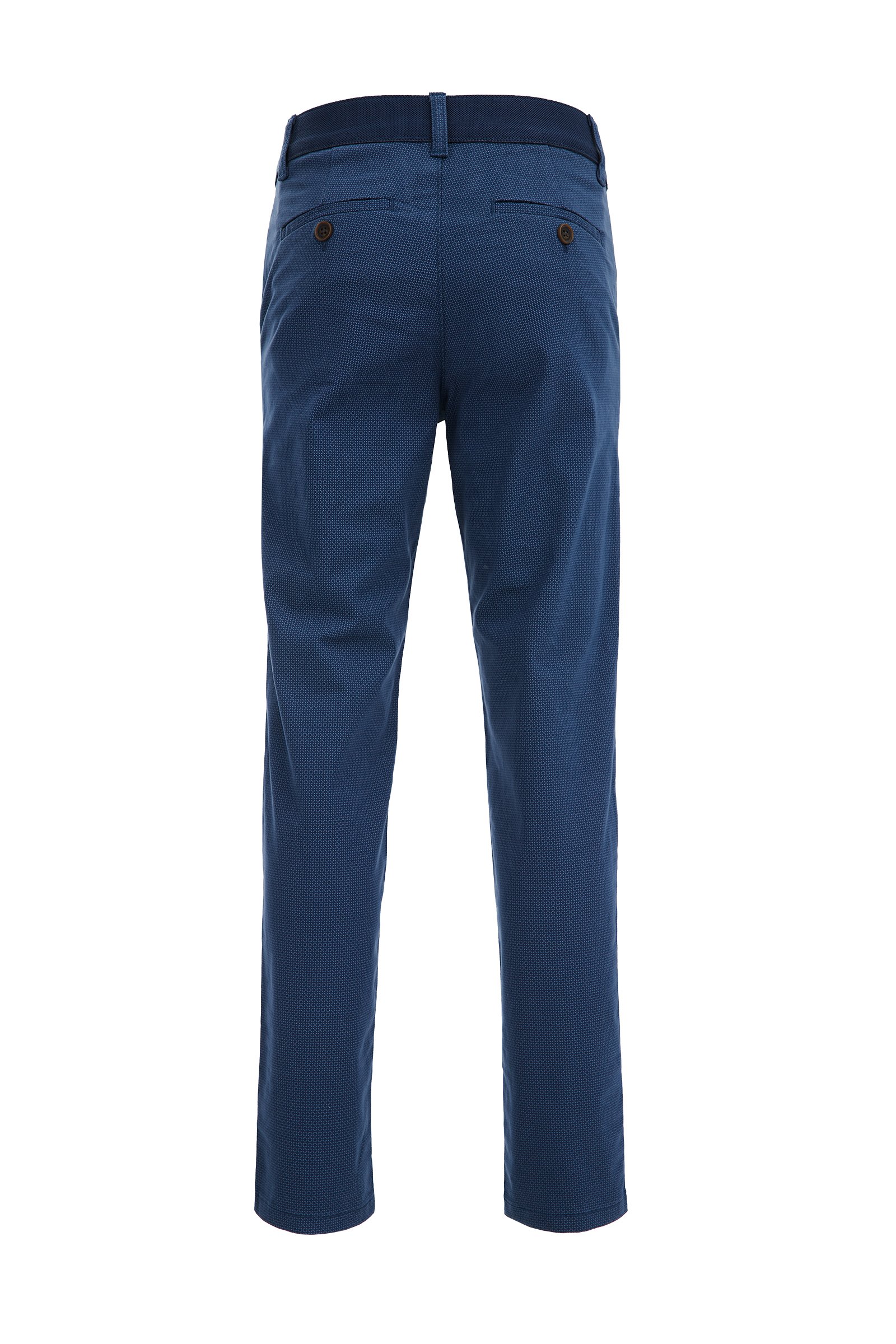 Jongens slim fit chino met dessin WE Fashion Donkerblauw