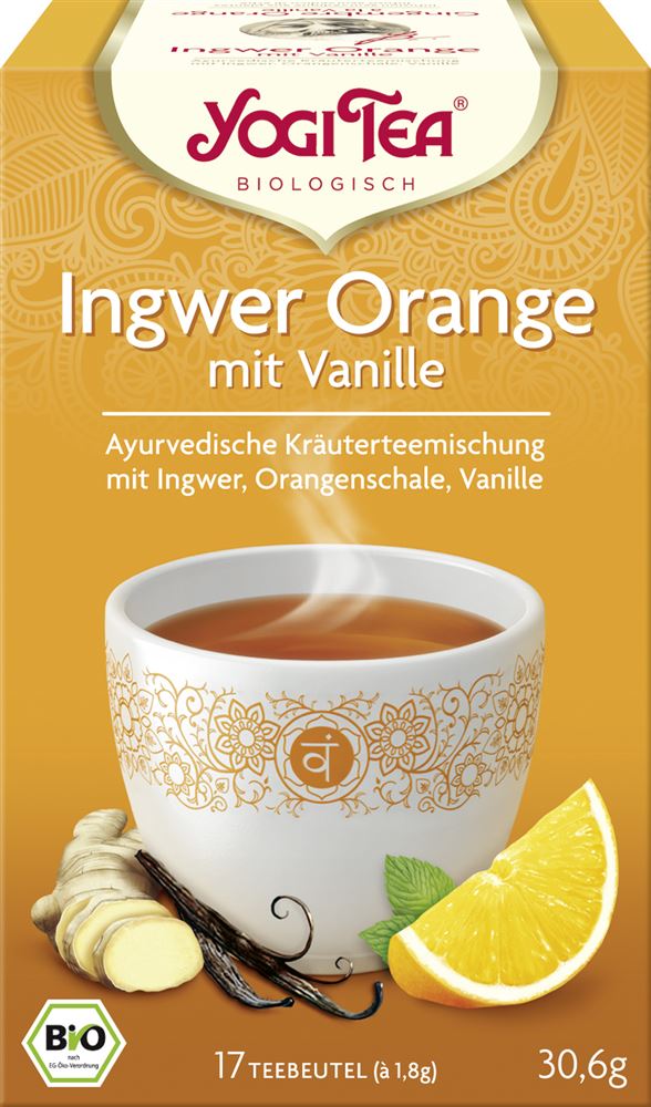 YOGI TEA Ingwer Orange mit Vanille<br>17 × 1.8 g, Beutel