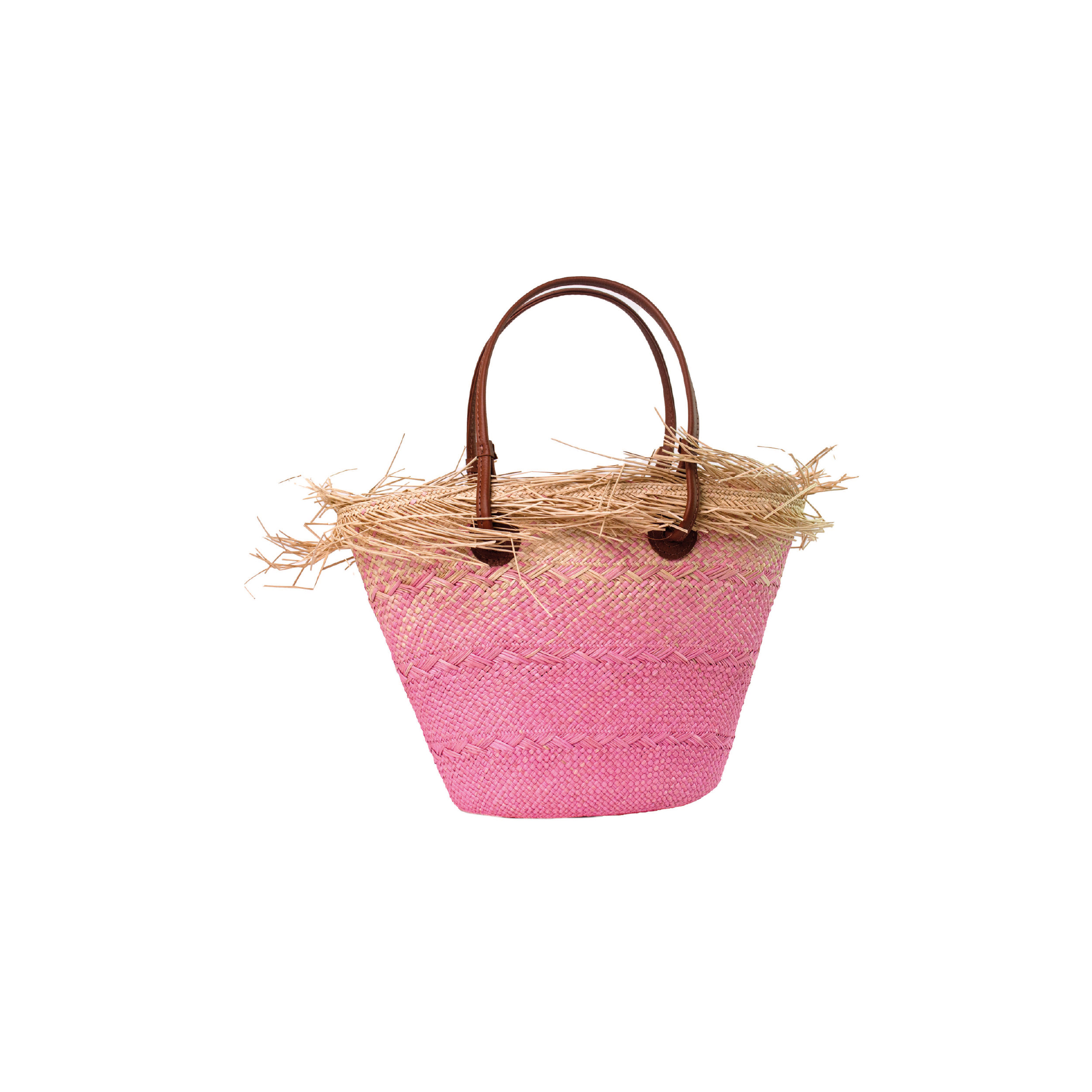 Panier bébé ombré à bordure effilochée