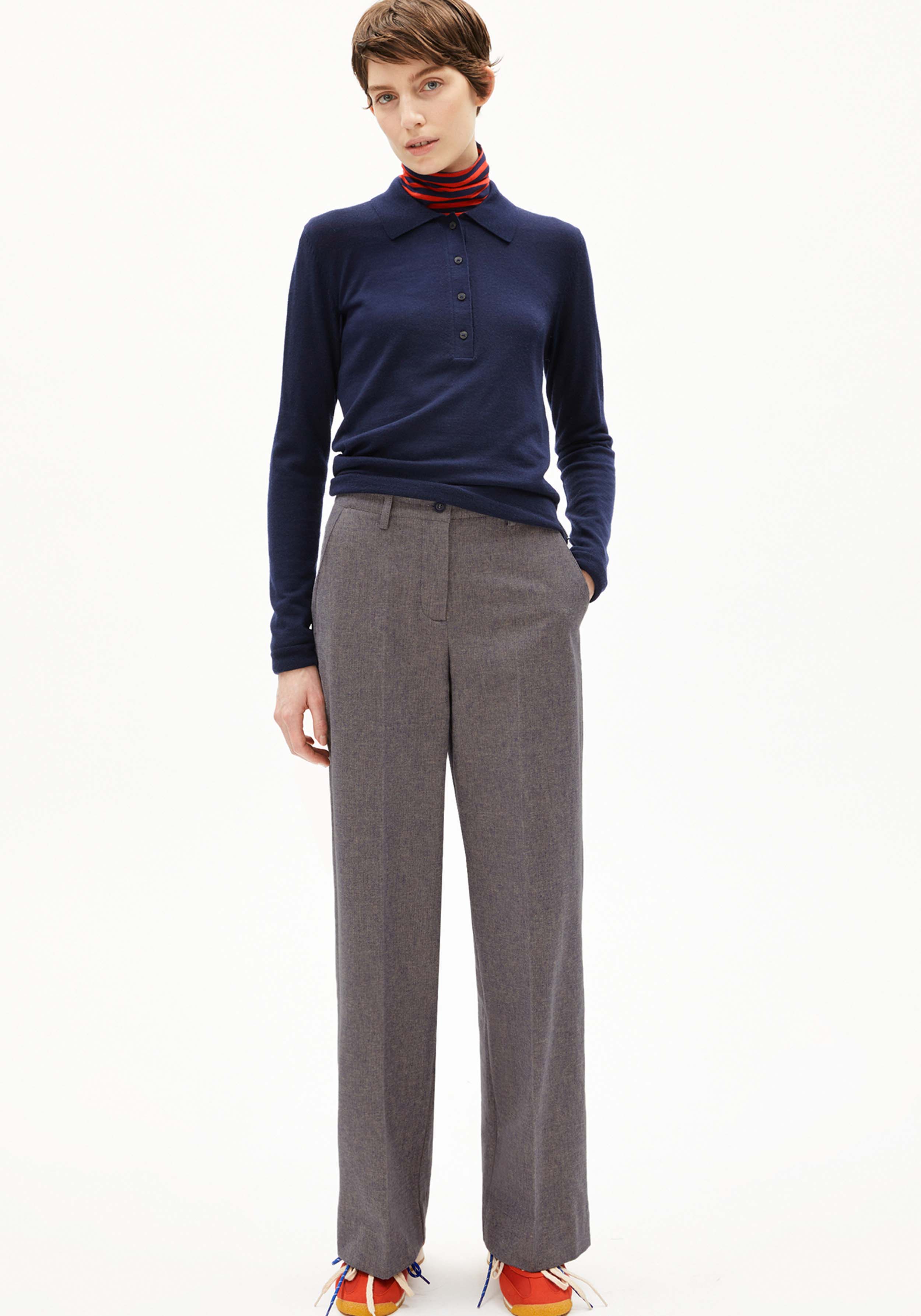 Armedangels Hose Leandraa Handaas Pure-Tinted Navy