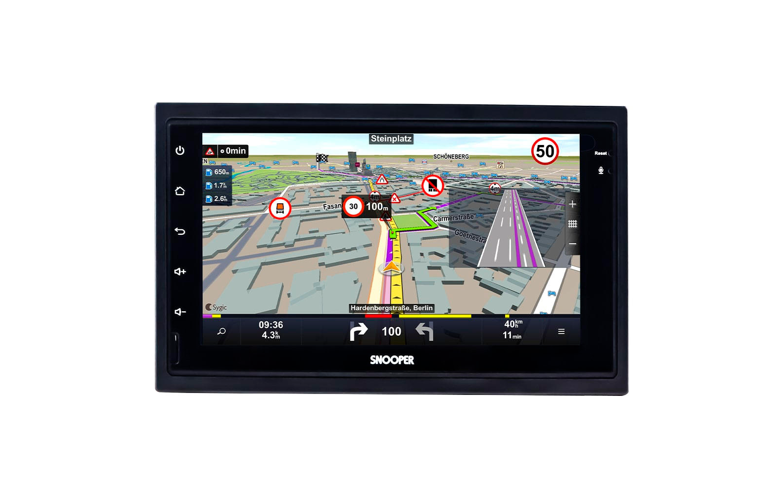 Snooper SMH Multimedia-Navigation 7 Zoll DAB+ Festeinbaugerät