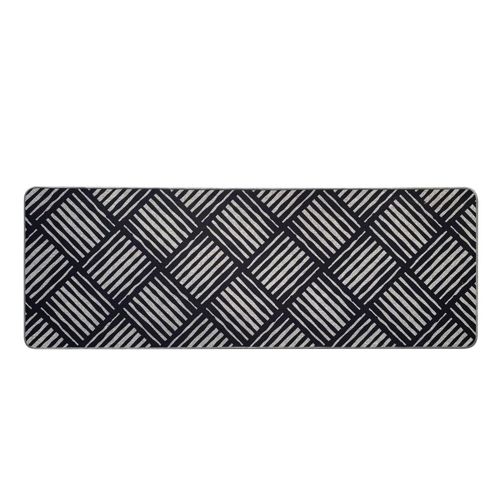 NO MARK Tapis Gris/Noir Luance 45x120cm Africa