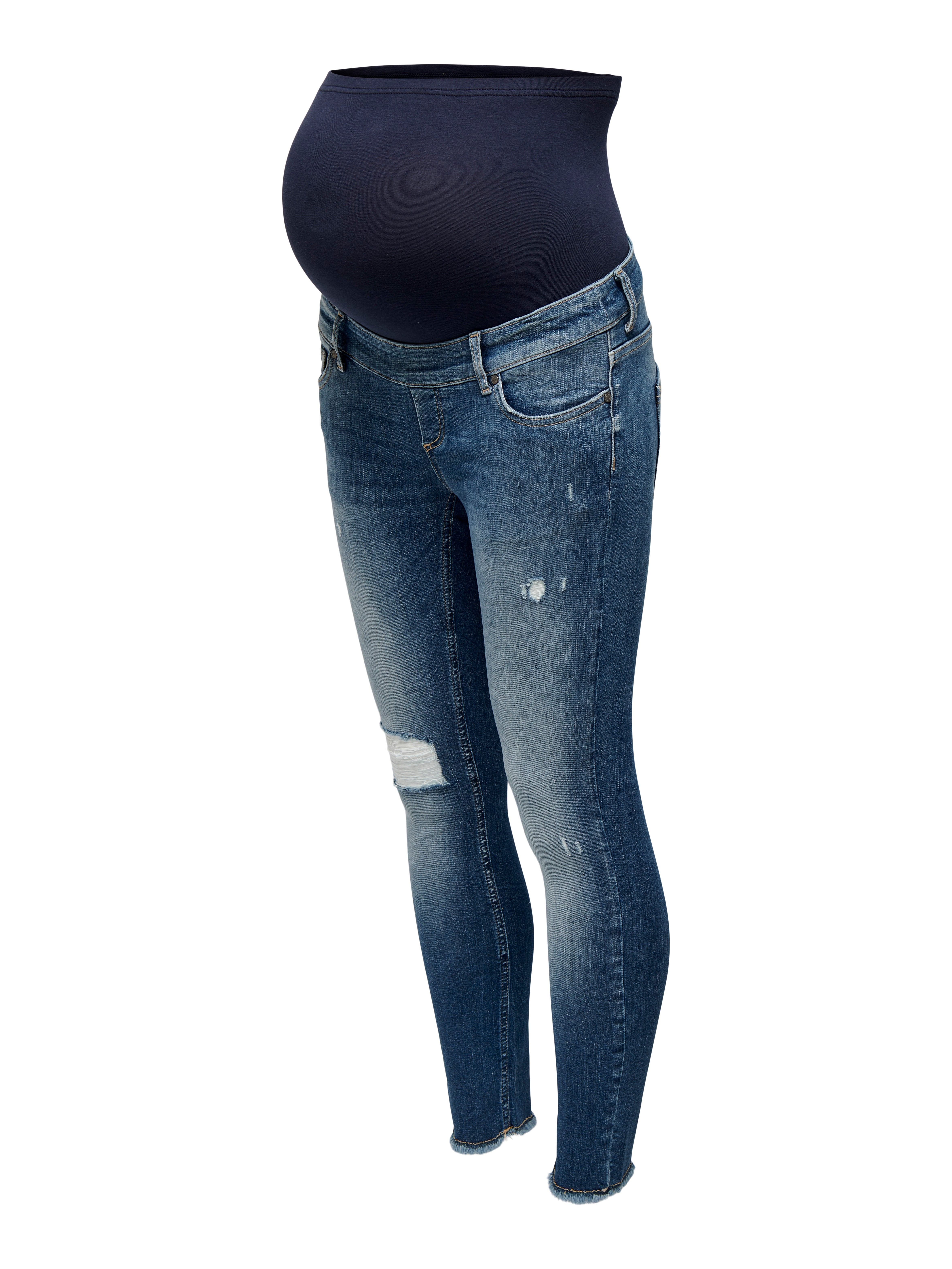 OLMBLUSH Mittlere Taille Skinny Fit Jeans Dark Medium Blue Denim