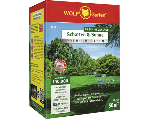 WOLF-Garten Premium Schaduw-Zon Gazonzaad 1 kg 50 m²