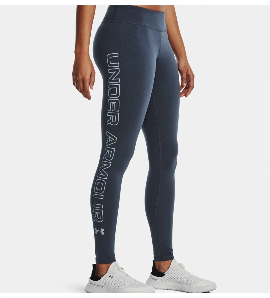 Calça legging Under Armour UA Favorite Wordmark, azul marinho.