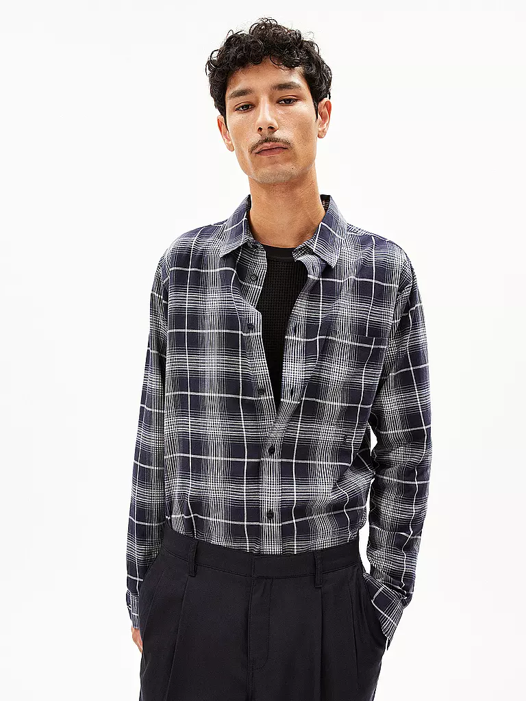 ARMEDANGELS Hemd Regular Fit AARNAULT blau
