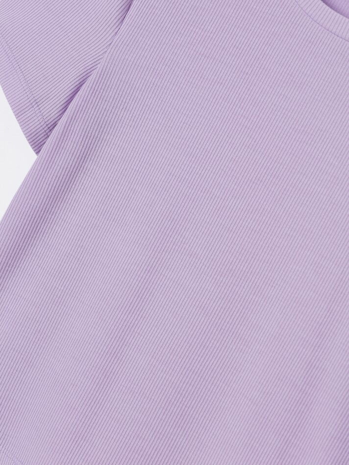 Blusa de pijama canelada - Lilás