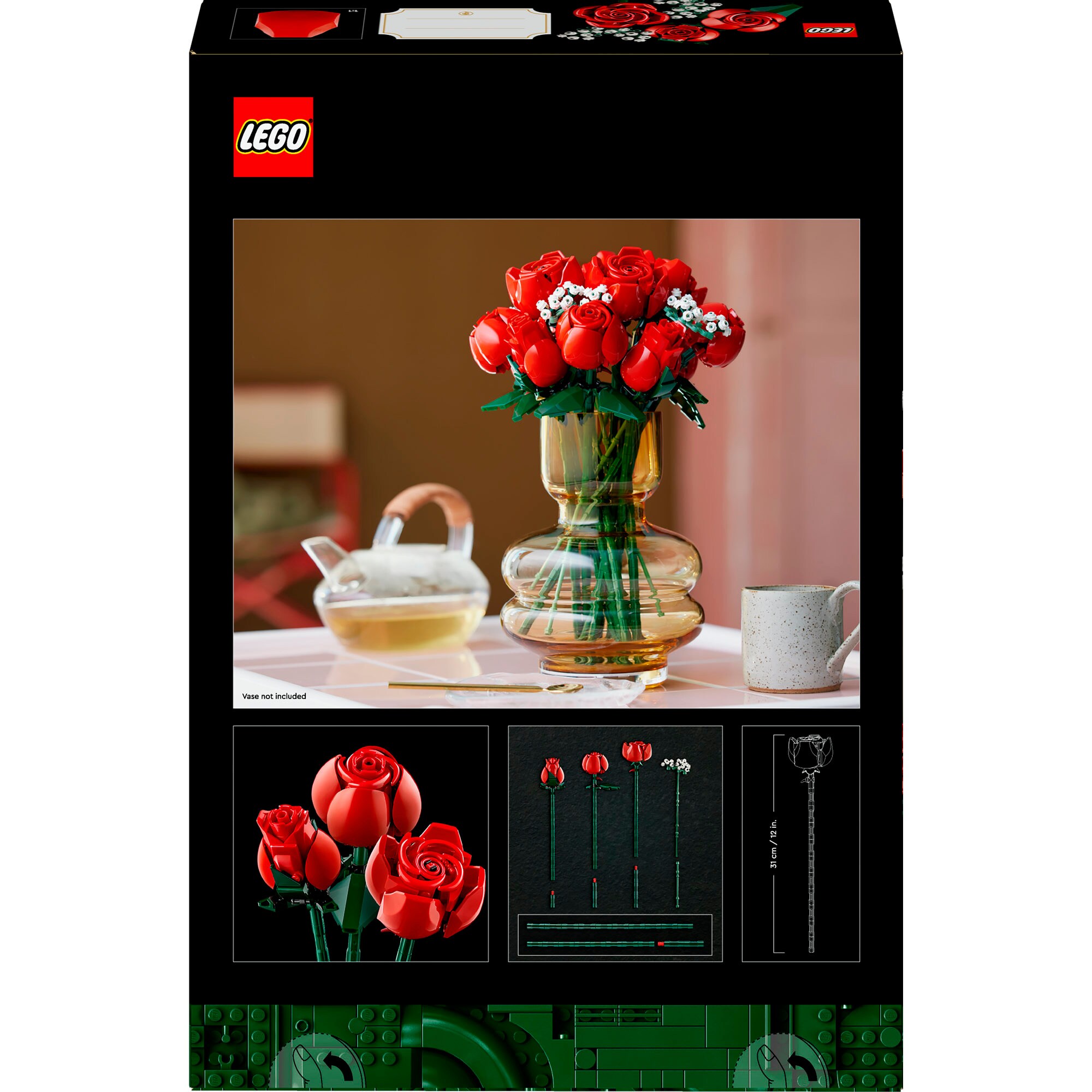 LEGO Konstruktionsspielzeug Icons Rosenstrauß