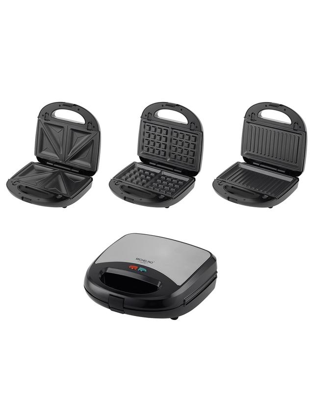 3-in-1 Sandwichmaker, Kontaktgrill und Waffeleisen „MultiSwitch“ mit Antihaft-Beschichtung, 750 W