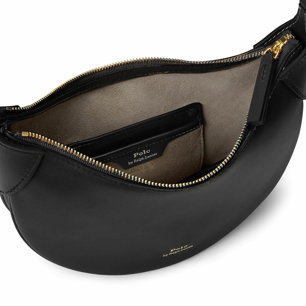 Bolsa de ombro POLO RALPH LAUREN em couro, com 2 alças de ombro.