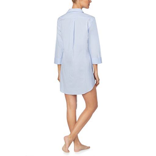 Lauren Ralph Lauren Heritage Pyjamasskjorte, French Blue/White, XL