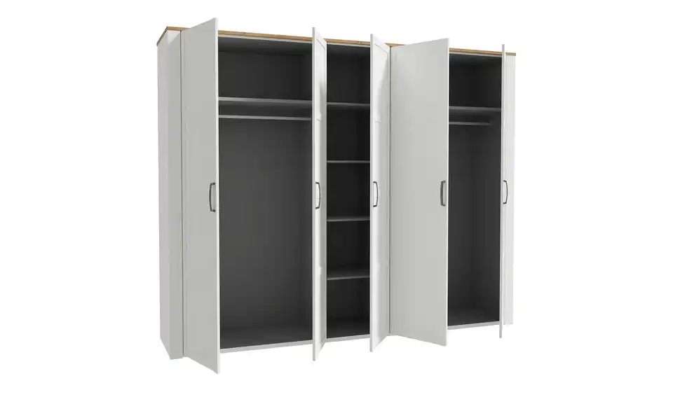 Drehtürenschrank Bohol Weiß 265 cm