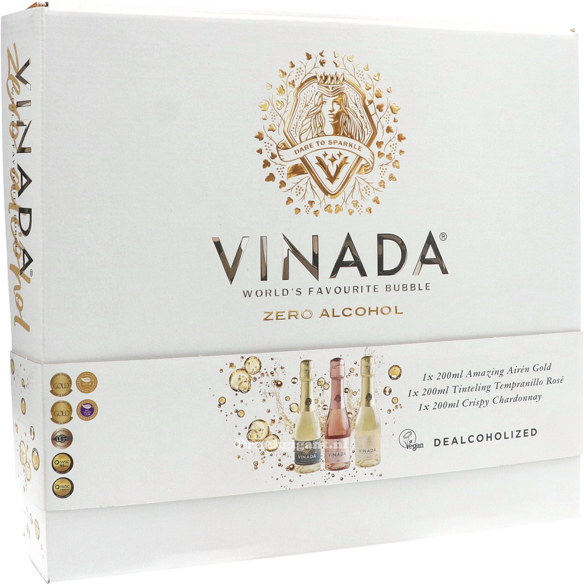 Vinada Tasting Bubbels Zero Alcohol In Luxe Doos 60 cl