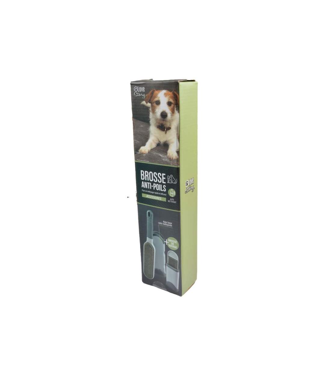 Paris Prix - Lot De 2 Brosses anti-poils 34cm Blanc & Gris
