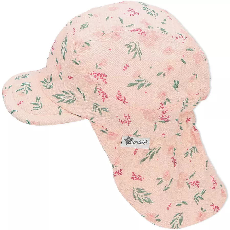 Sterntaler Schirmmütze mit Nackenschutz rosa