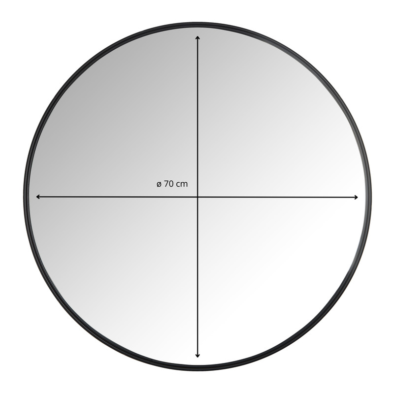 Ronde spiegel - ø70 cm - metalen lijst