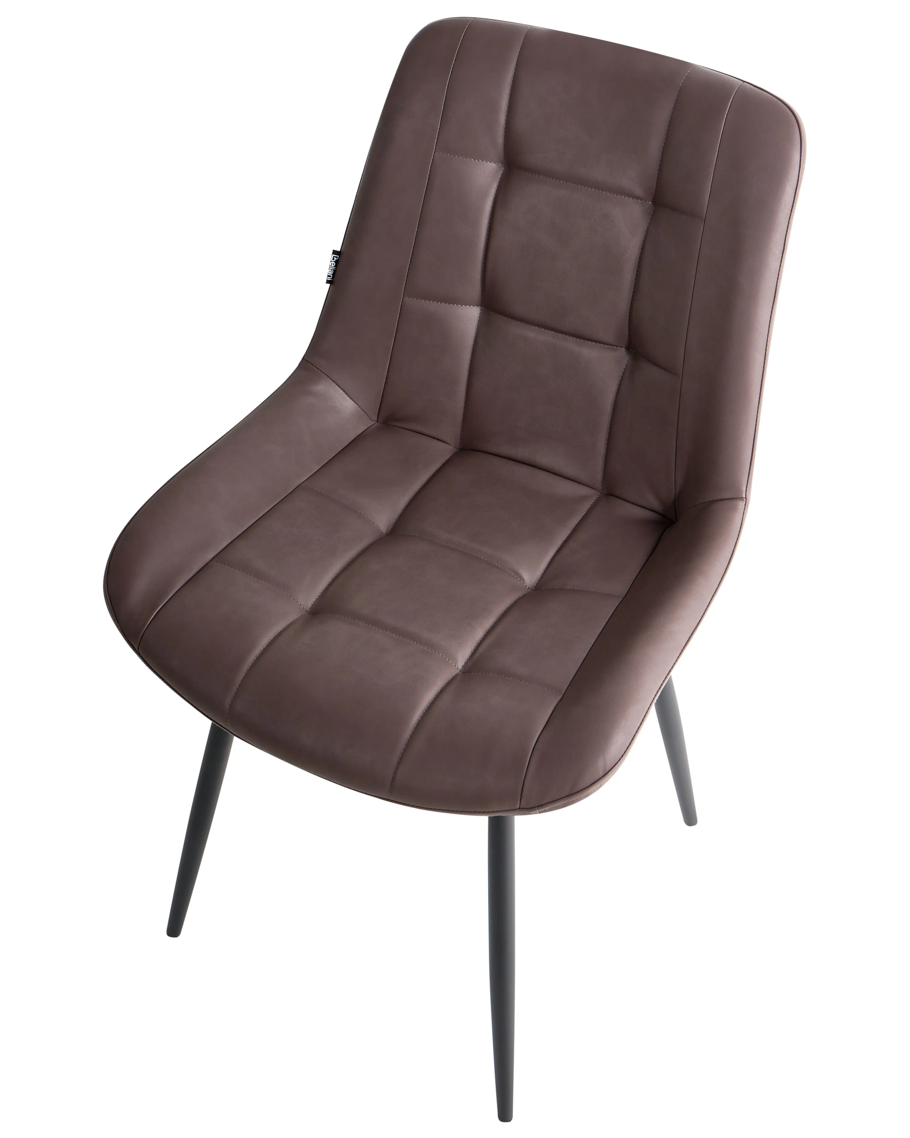 Set van 2 eetkamerstoelen MELROSE II Kunstleer Donkerbruin