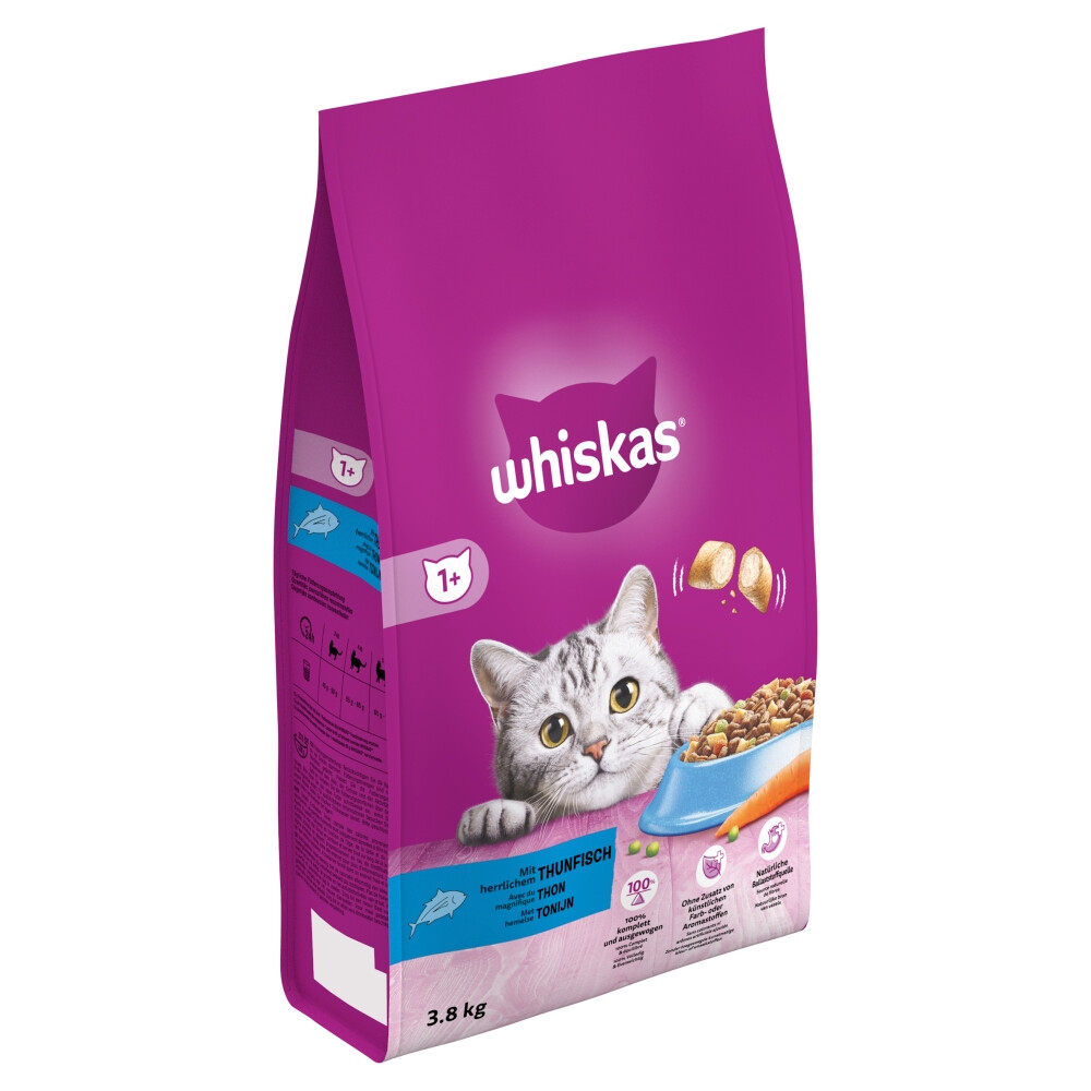 Whiskas 1+ Adult Katten Droogvoer Tonijn3,8 kg