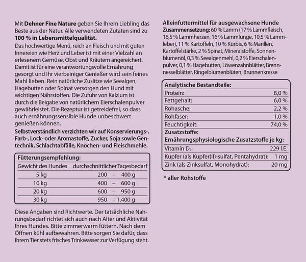 Dehner Fine Nature Nassfutter für Hunde