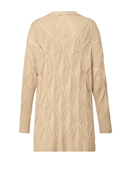 Strickjacke, oversized, offene Form, Strukturstrick, Langarm