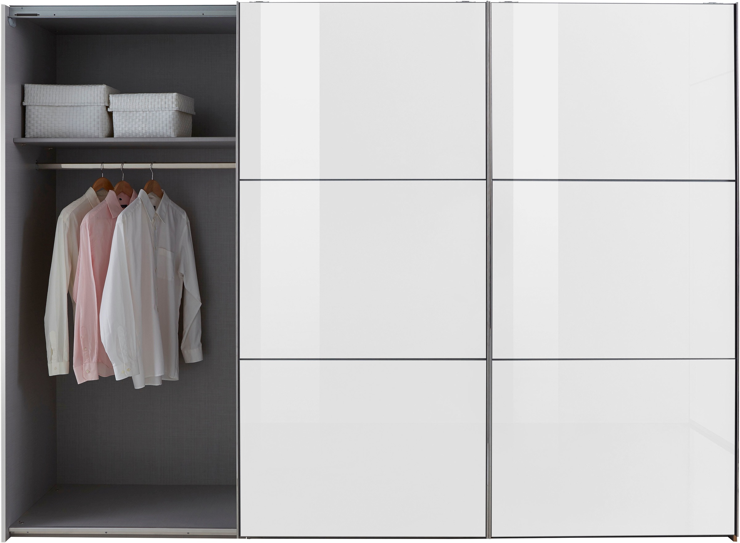 Wimex Schwebetürenschrank »Magic by fresh to go« tolles EXTRA: mit drehbarem TV-Element, Fronten aus Glas