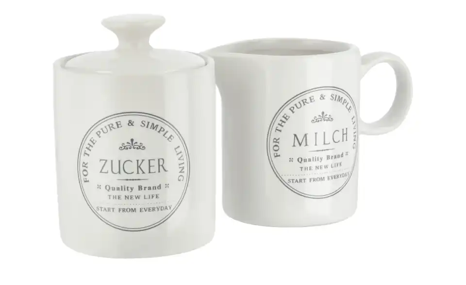 Milchkännchen und Zuckerdose
