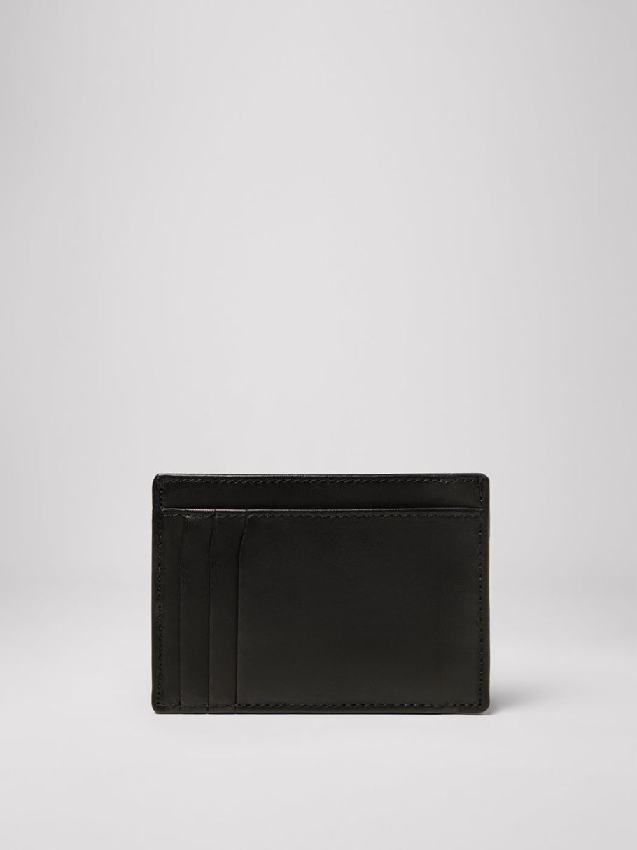 Porte-cartes en cuir patiné uni