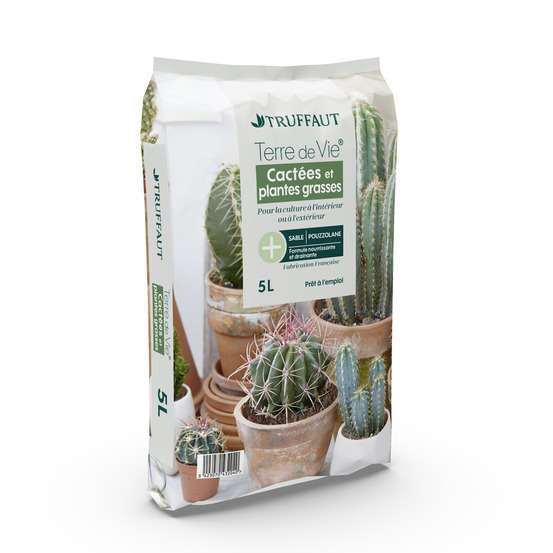 Terreau 'Terre de Vie®' pour cactées et succulentes - sac de 5 litres