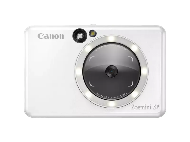 Canon Zoemini S2 - Digitalkamera - kompakt med hurtigfotoprinter - 8.0 MP - Bluetooth, NFC - perlehvid