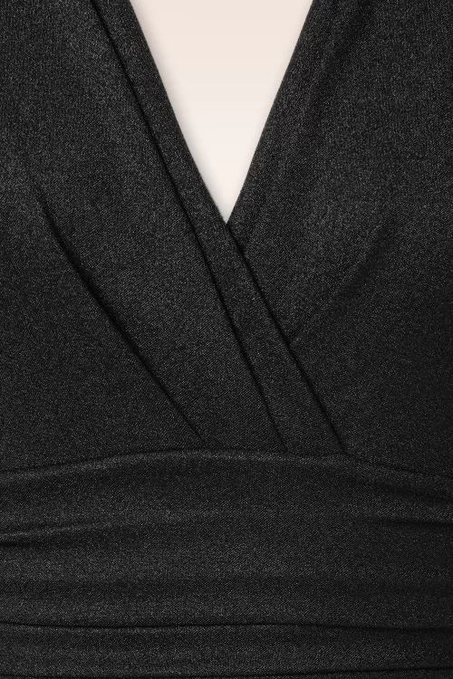Vintage Chic for Topvintage Nehla pencil jurk in disco zwart