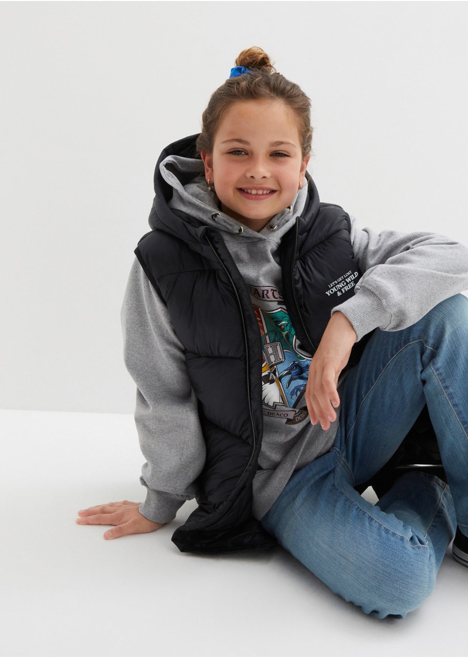 Gilet sans manches fille extra long