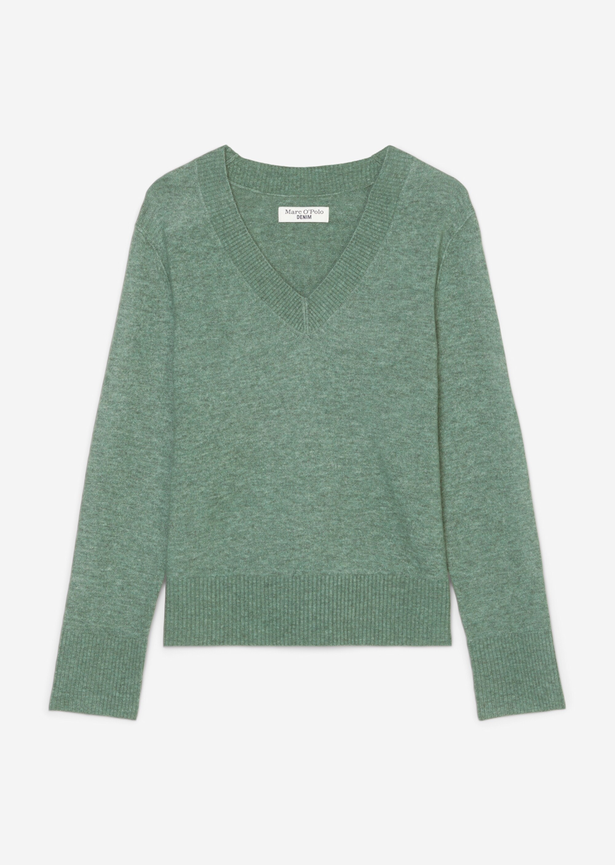 V-Neck-Strickpullover aus softem Schurwolle-Mix