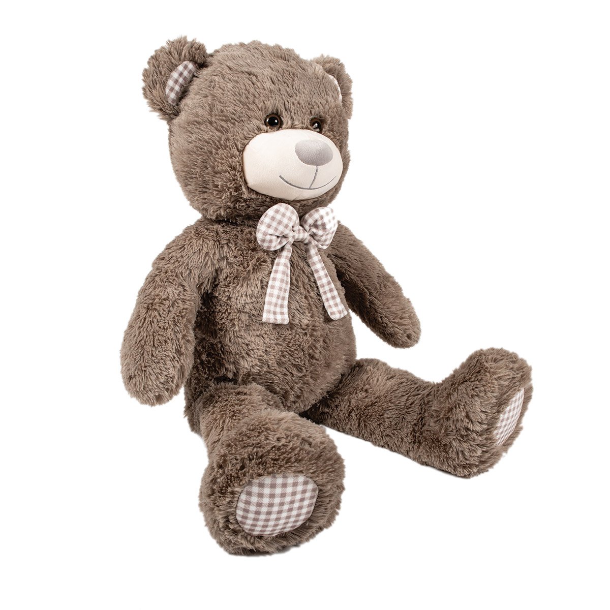 Peluche Ours avec nœud 80 cm