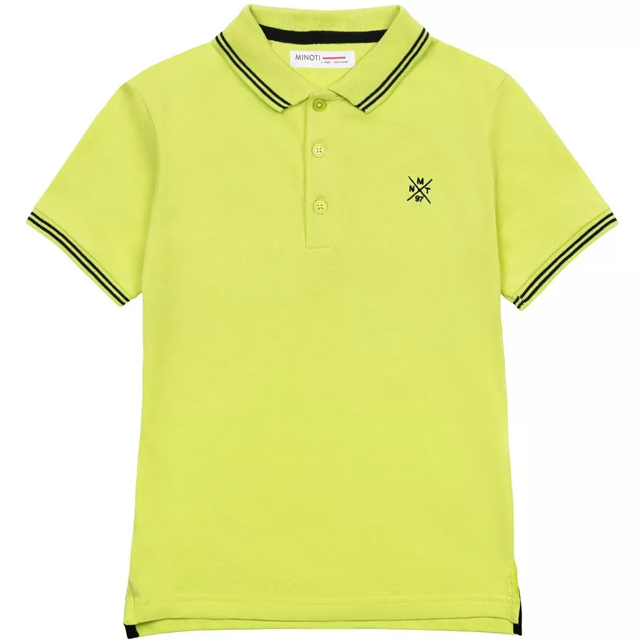 MINOTI Poloshirt mit Kontrastelementen Grün
