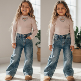Starry night denim - blauw