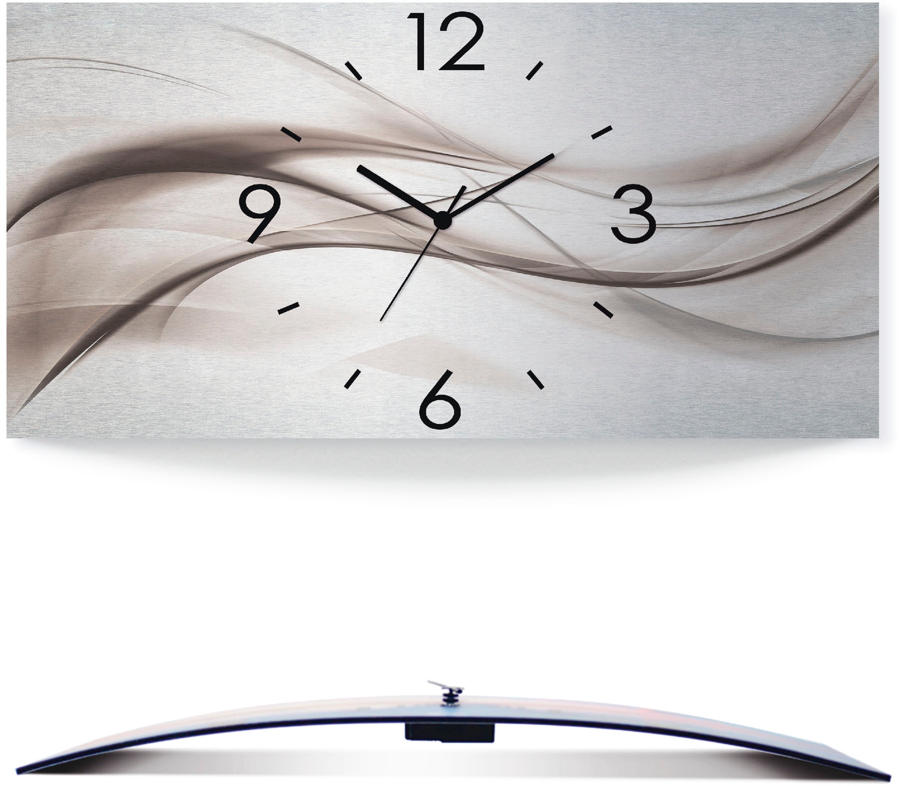 Artland Wanduhr »Abstraktes Design - schöne Welle« 3D Optik gebogen, mit Quarz- oder Funkuhrwerk, versch. Grössen