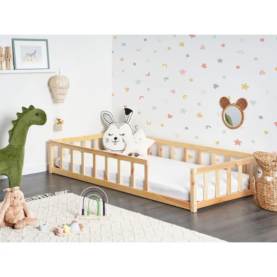 MEYMAC - Kinderbed - Lichtbruin - 90 x 200 cm - Dennenhout
