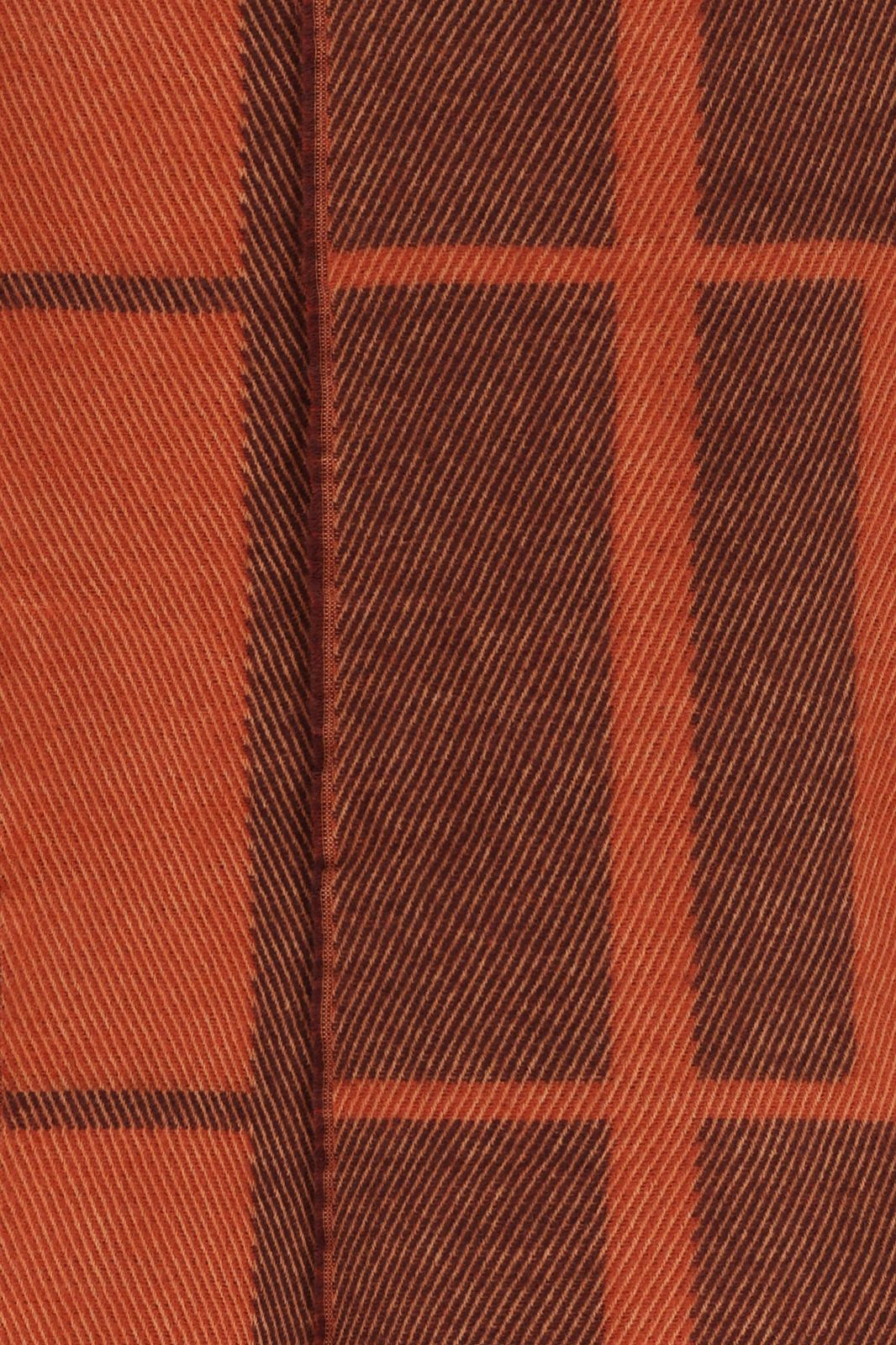 Oranje amore sjaal met franjes