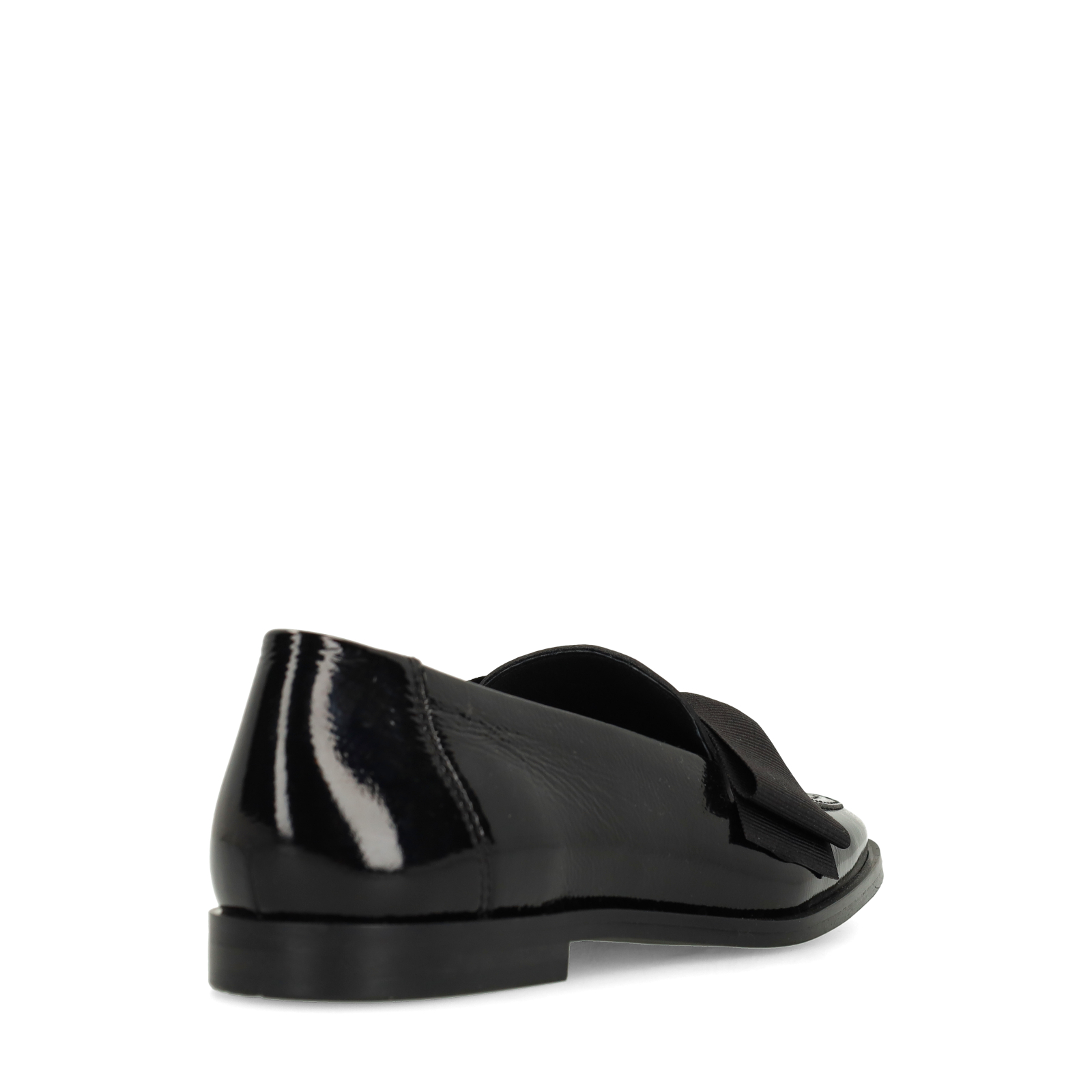 Zwarte lakleren loafers met strik